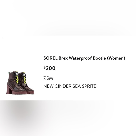 SOREL Brex Waterproof Booties Size 7.5 - worn once - Picture 4 of 6